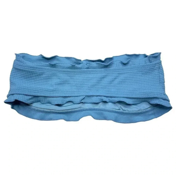 Ris-k Swim Blue Prowl Textured Knit Womens Bikini Swim Top Size Small - Picture 6 of 7